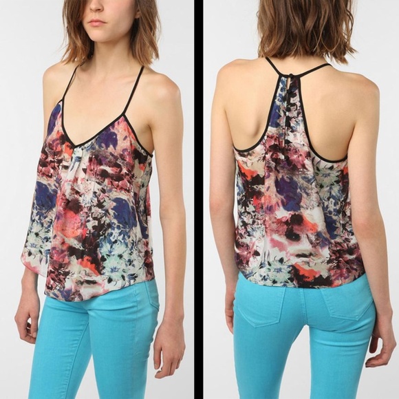 Kimchi Blue Tops - Kimchi Blue Watercolor Silk Swing Cami small